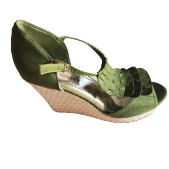 Steve Madden Shoes - Steve Madden Green Wedge Espadrilles